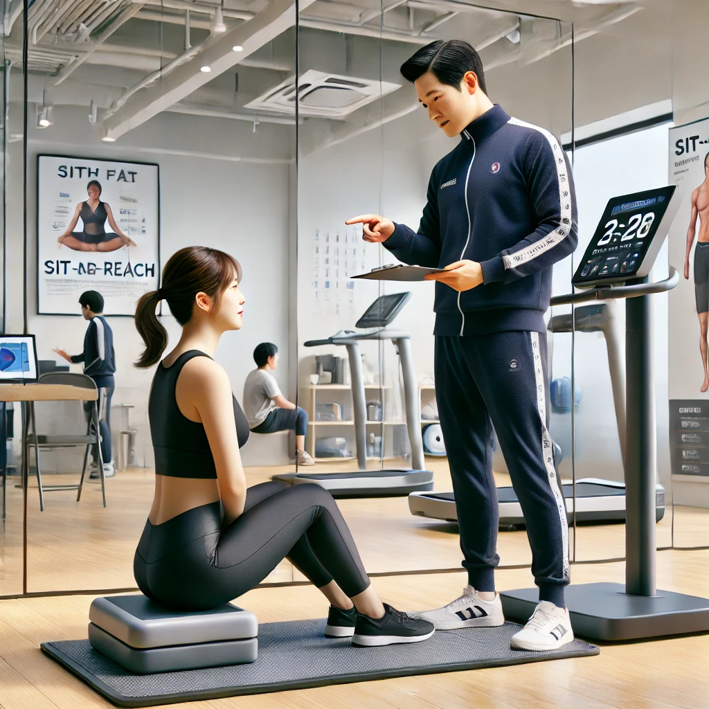 국민체력100 체력측정센터에서 운동 처방 받는 40대 여성