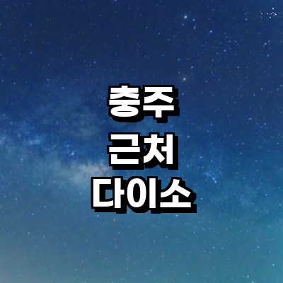 충주시 종합생활용품 다이소