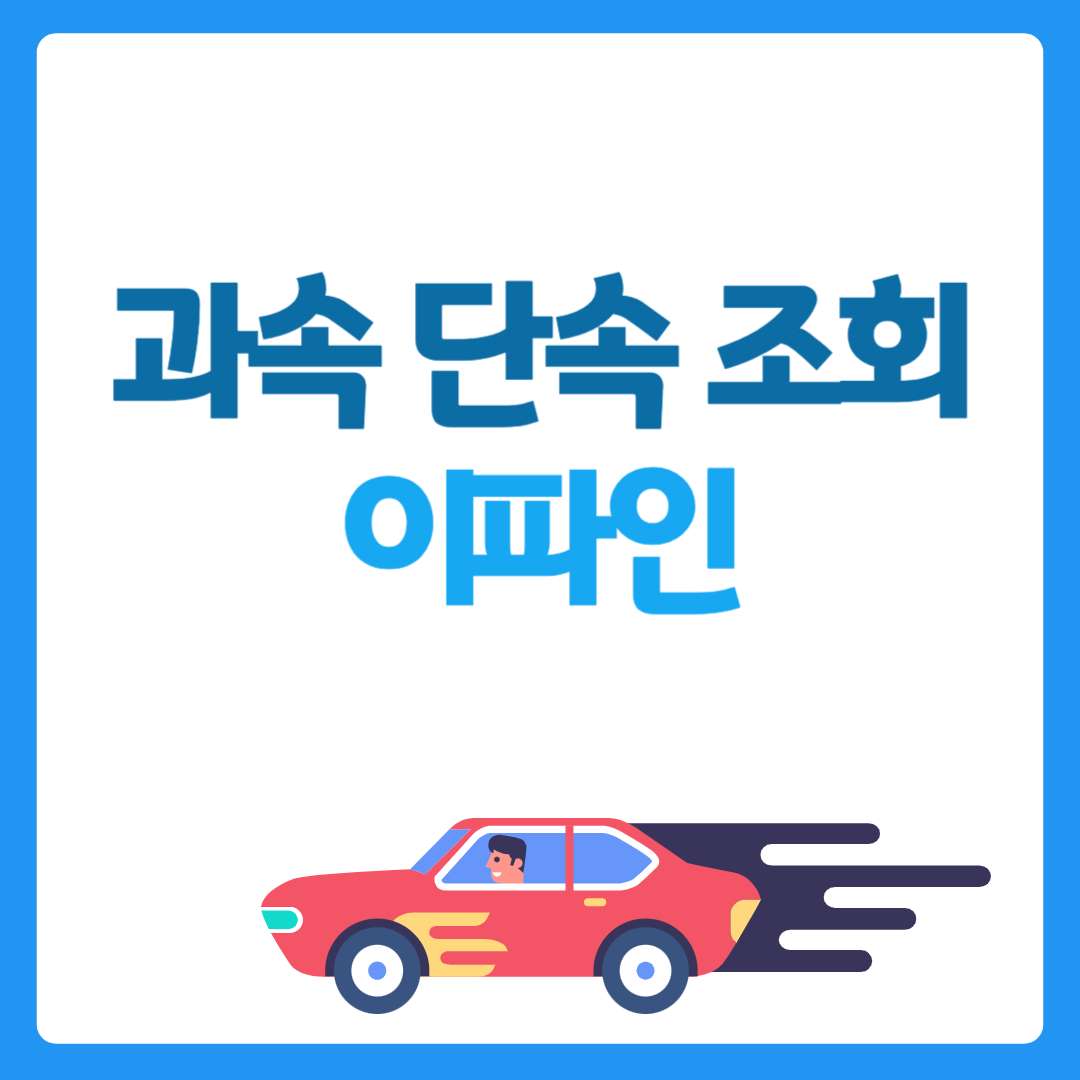 과속 단속 조회, 이파인