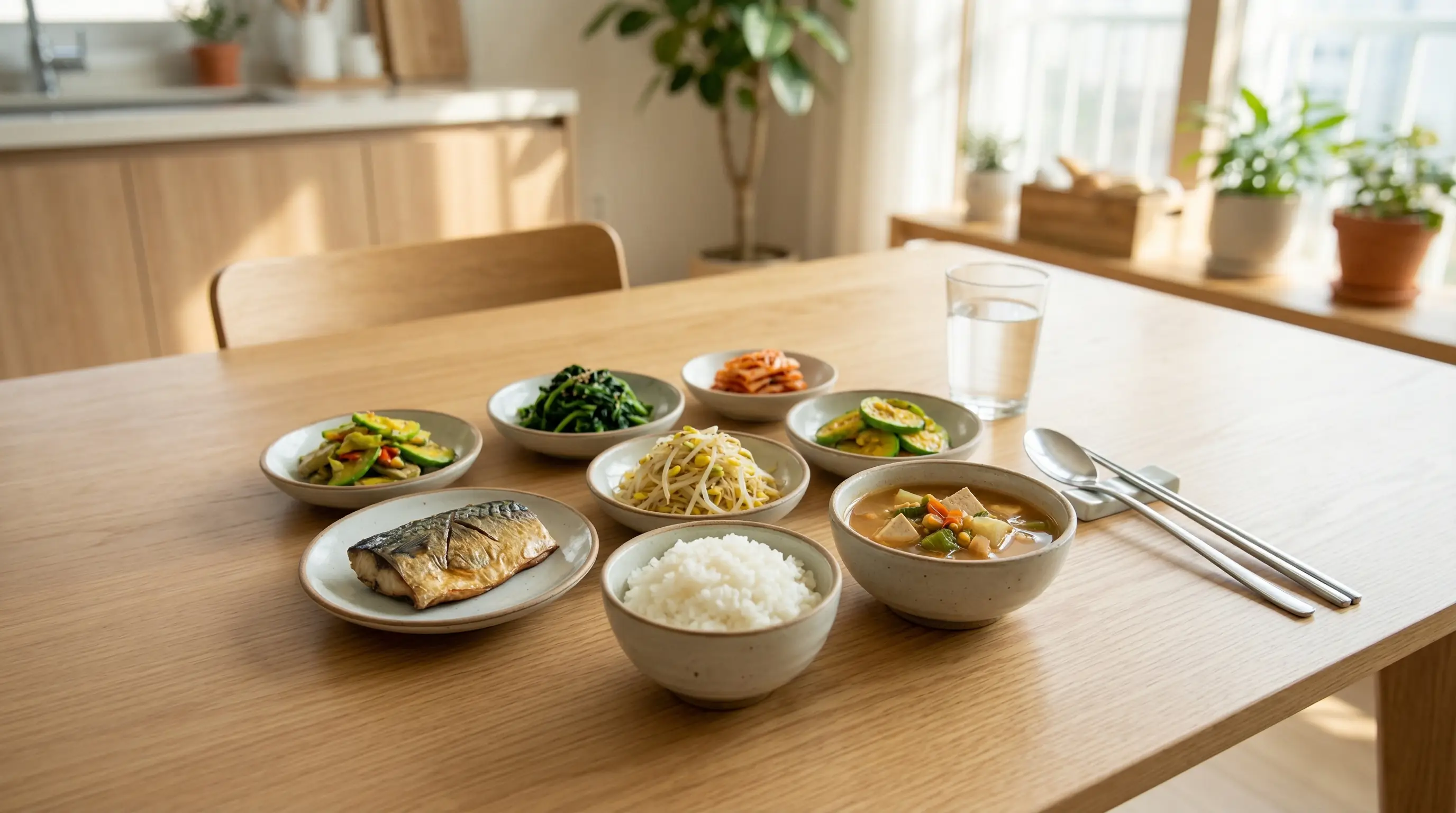 혈당 관리 식사 기준을 설명하는 건강한 한 끼 구성