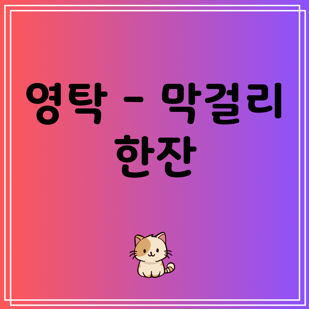 영탁 - 막걸리 한잔