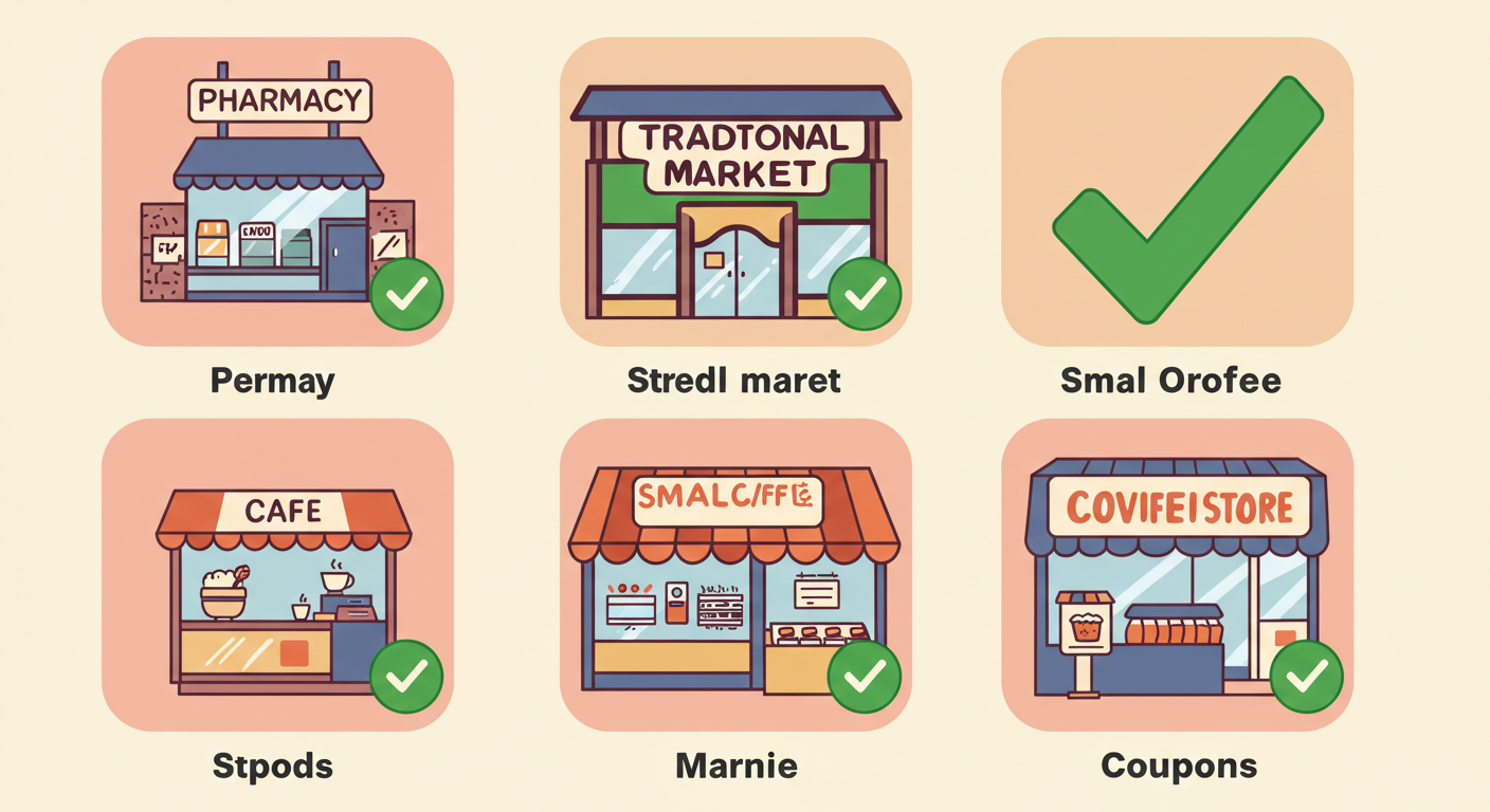 소비쿠폰 사용이 가능한 생활 업종 아이콘 이미지