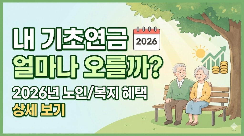 "내 기초연금 얼마나 오를까?" 2026년 노인/복지 혜택 상세 보기