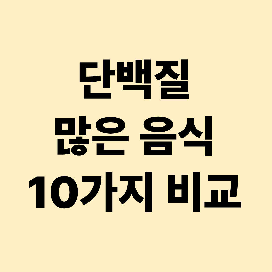단백질 많은 음식 10가지 비교|달걀·두부·콩·생선·고기, 어떤 식품이 좋을까?