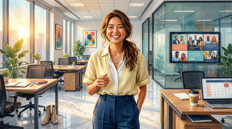 감정-콘트롤을-마스터하여-행복한-여성