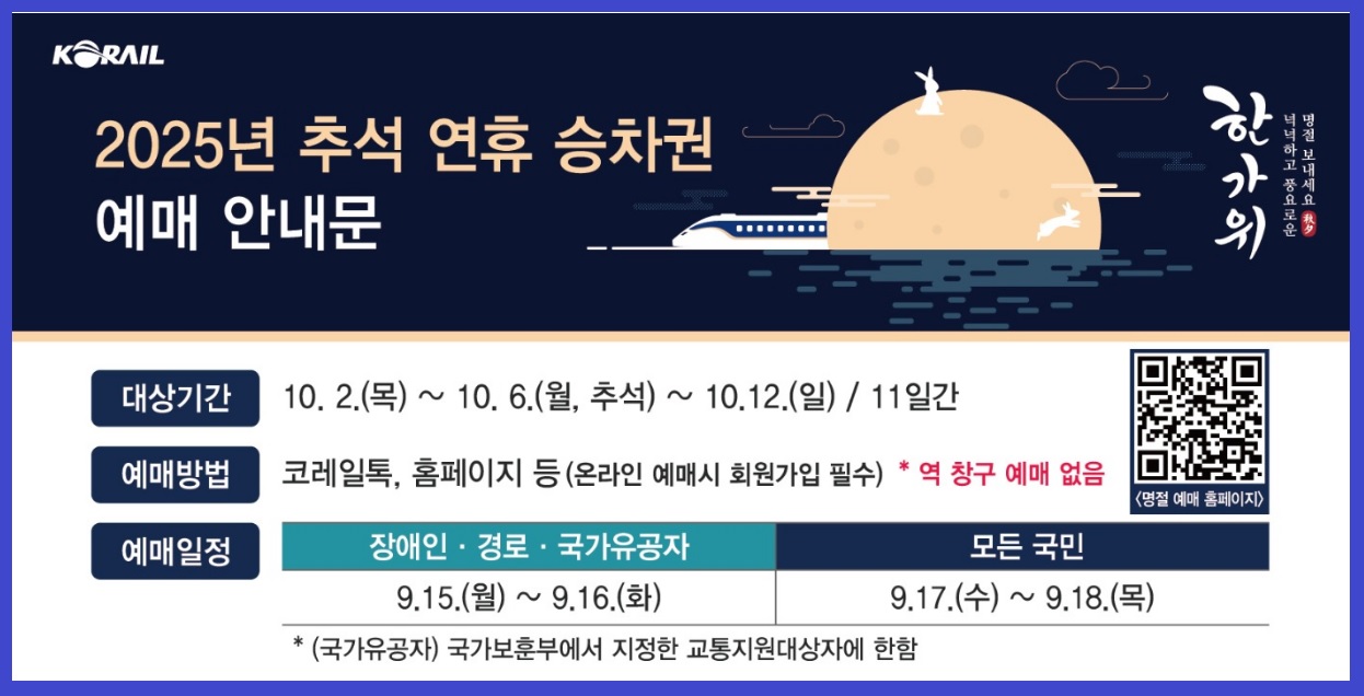 추석연휴 승차권 예매