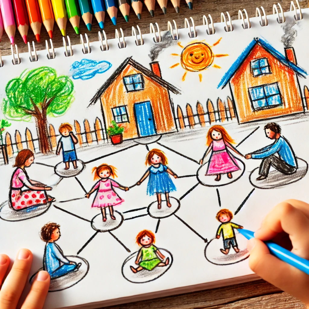 그림 속 가족가 관계 표현