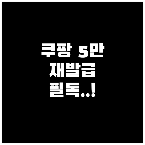 쿠팡 5만원 보상 쿠폰 만료 직전 재..