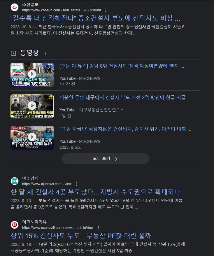 건설사-부도-기사