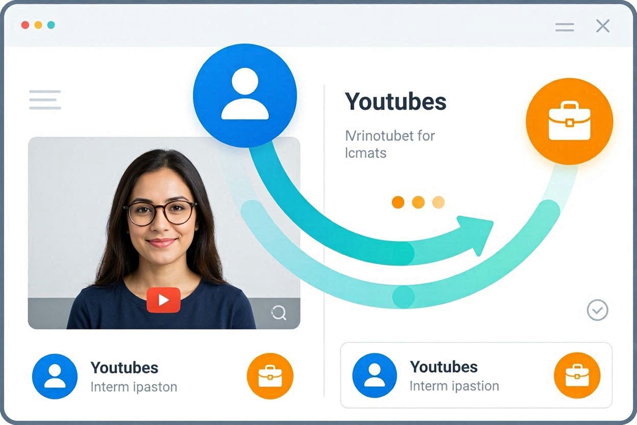 Neat technical graphic showing the process of securely moving data from a personal profile to a business (brand) profile.