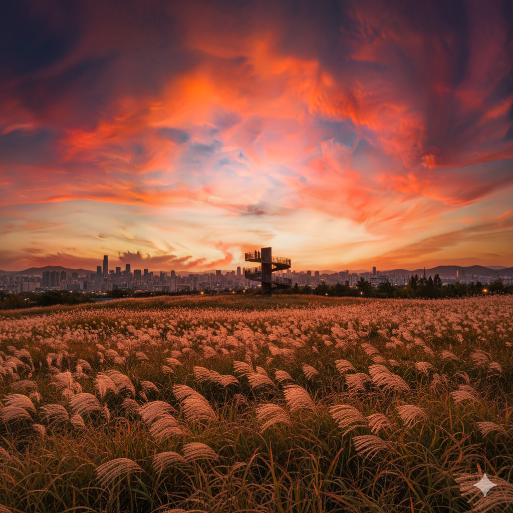 하늘공원·노을공원(월드컵공원) – 억새, 코스모스, 노을 하이라이트