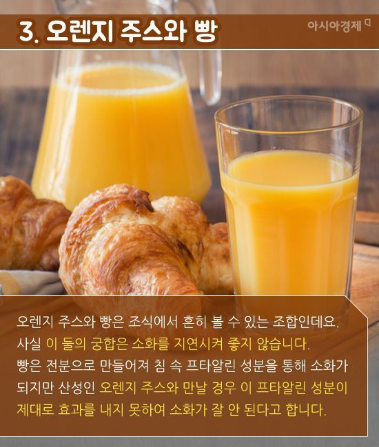 함께 먹으면 절대 안되는 '상극음식' 오렌지 주스와 빵