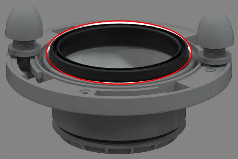 후렌지 상부 양변기쪽과 연결되는 부분의 패킹