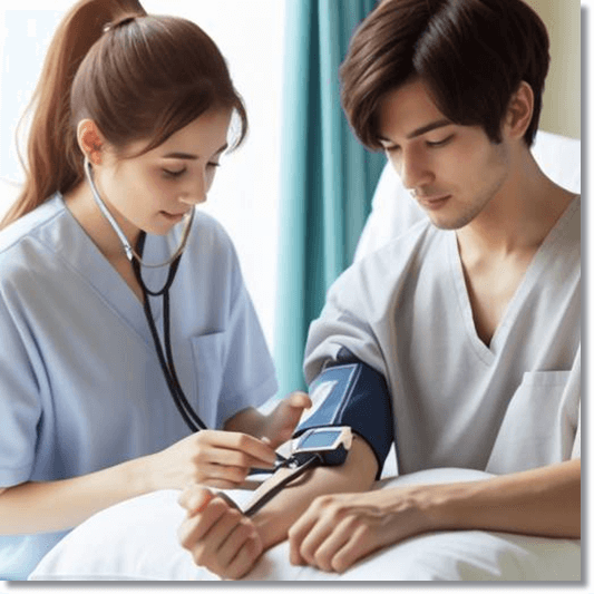 대사증후군 치료받는 남성