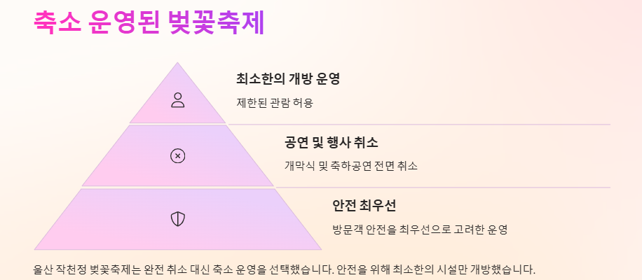 벚꽃축제 취소, 축소, 연기