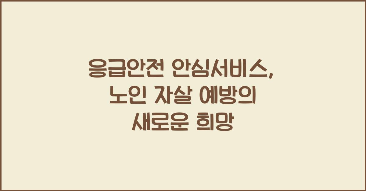 응급안전 안심서비스