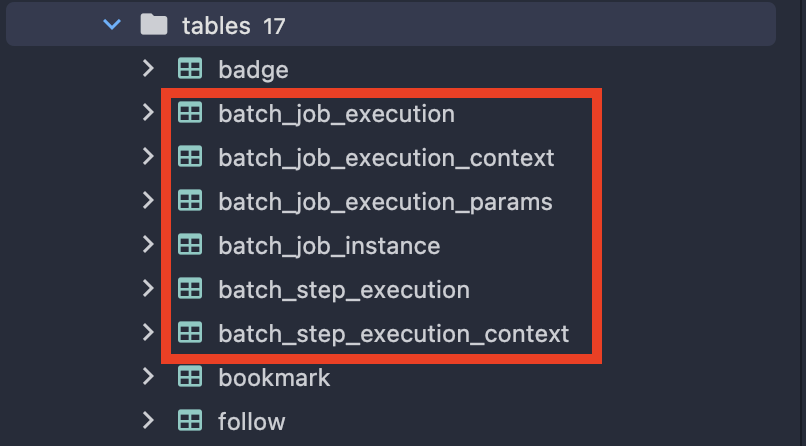 테이블에 insert됨