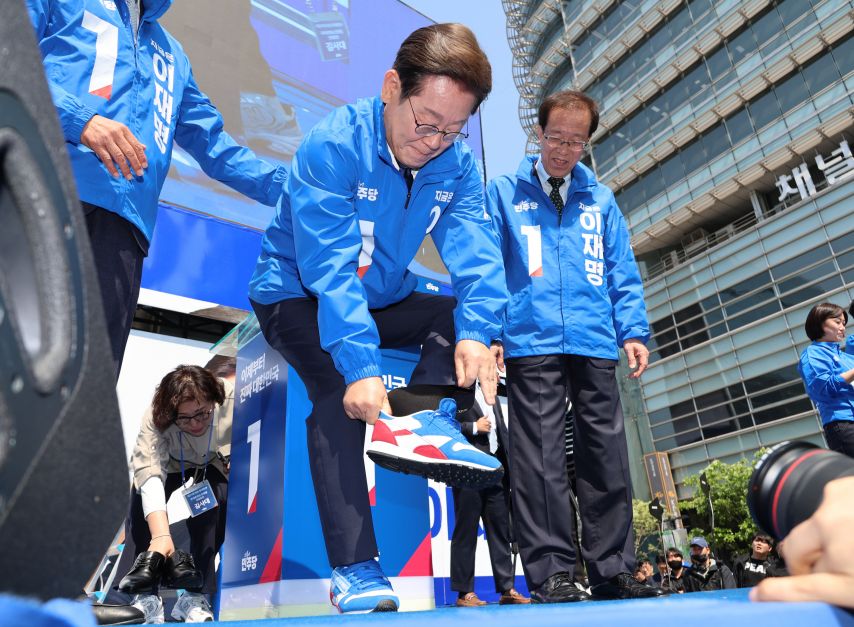 이재명 후보 유세 현장