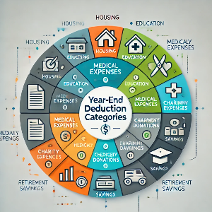 2025 연말정산 소득공제와 세액공제 항목 다이어그램