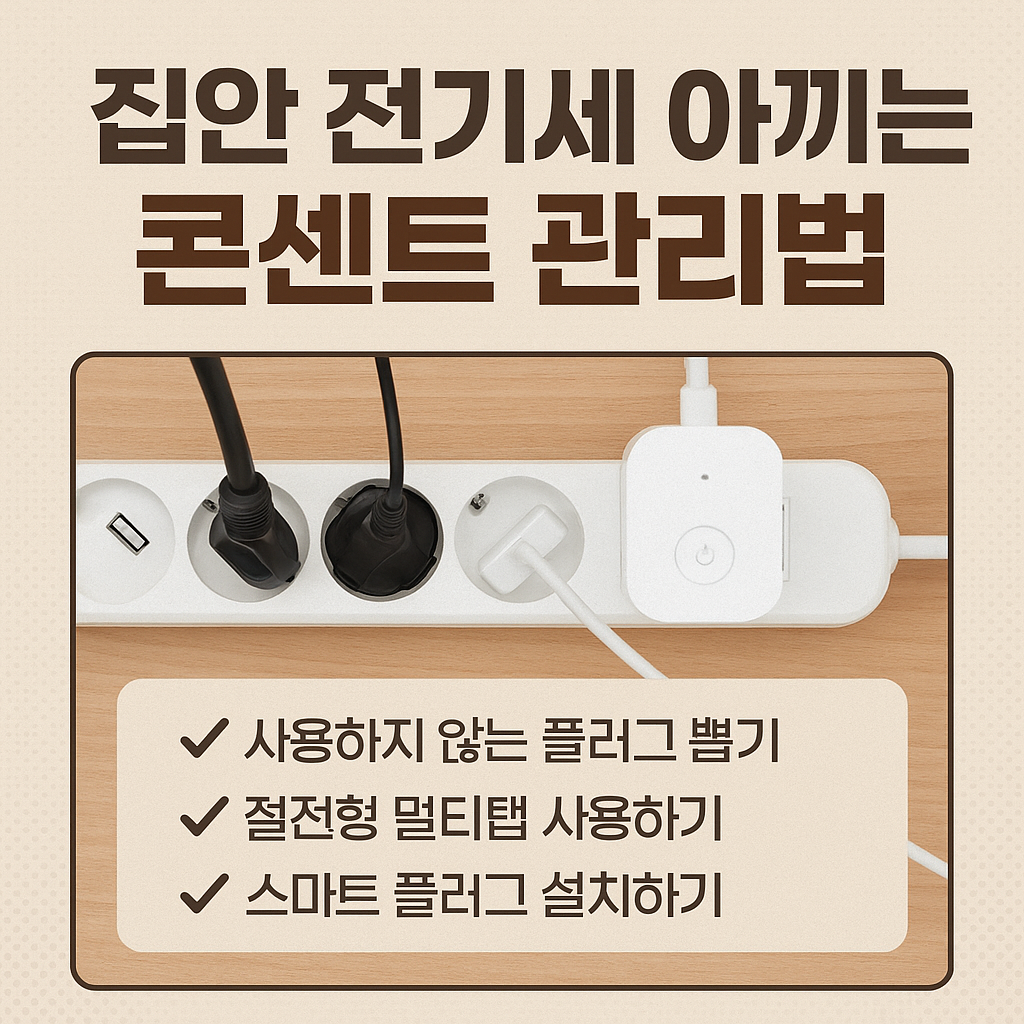 집안 전기세 아끼는 콘센트 관리법