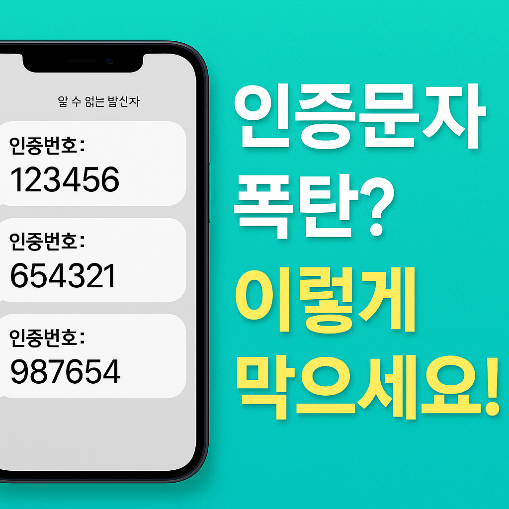 휴대폰 전화번호 재활용 때문에 인증 문자 폭탄? 이렇게 막아야 합니다!