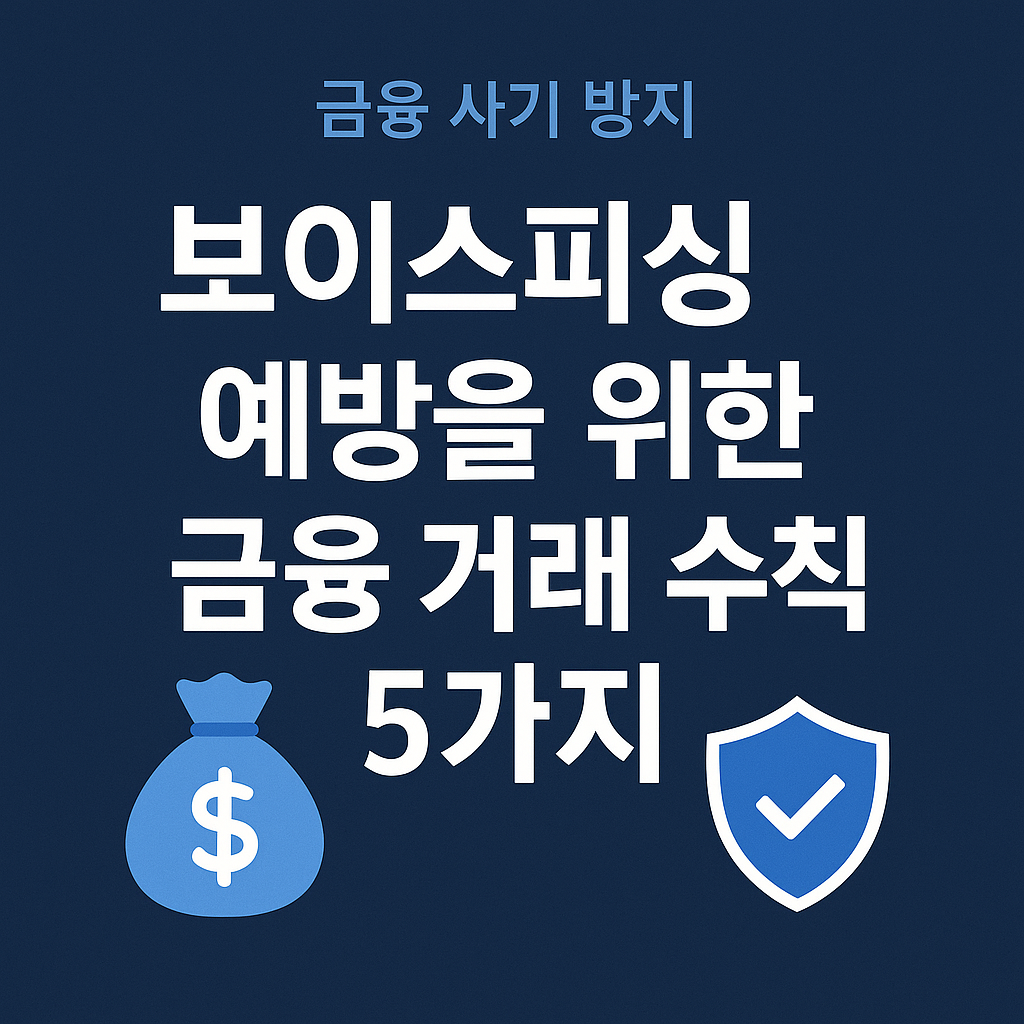 보이스피싱 예방 5가지
