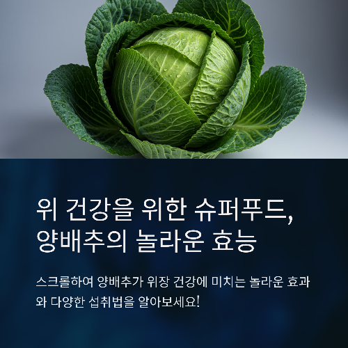 양배추의 효능과 섭취법, 위 건강을 위한 슈퍼푸드
