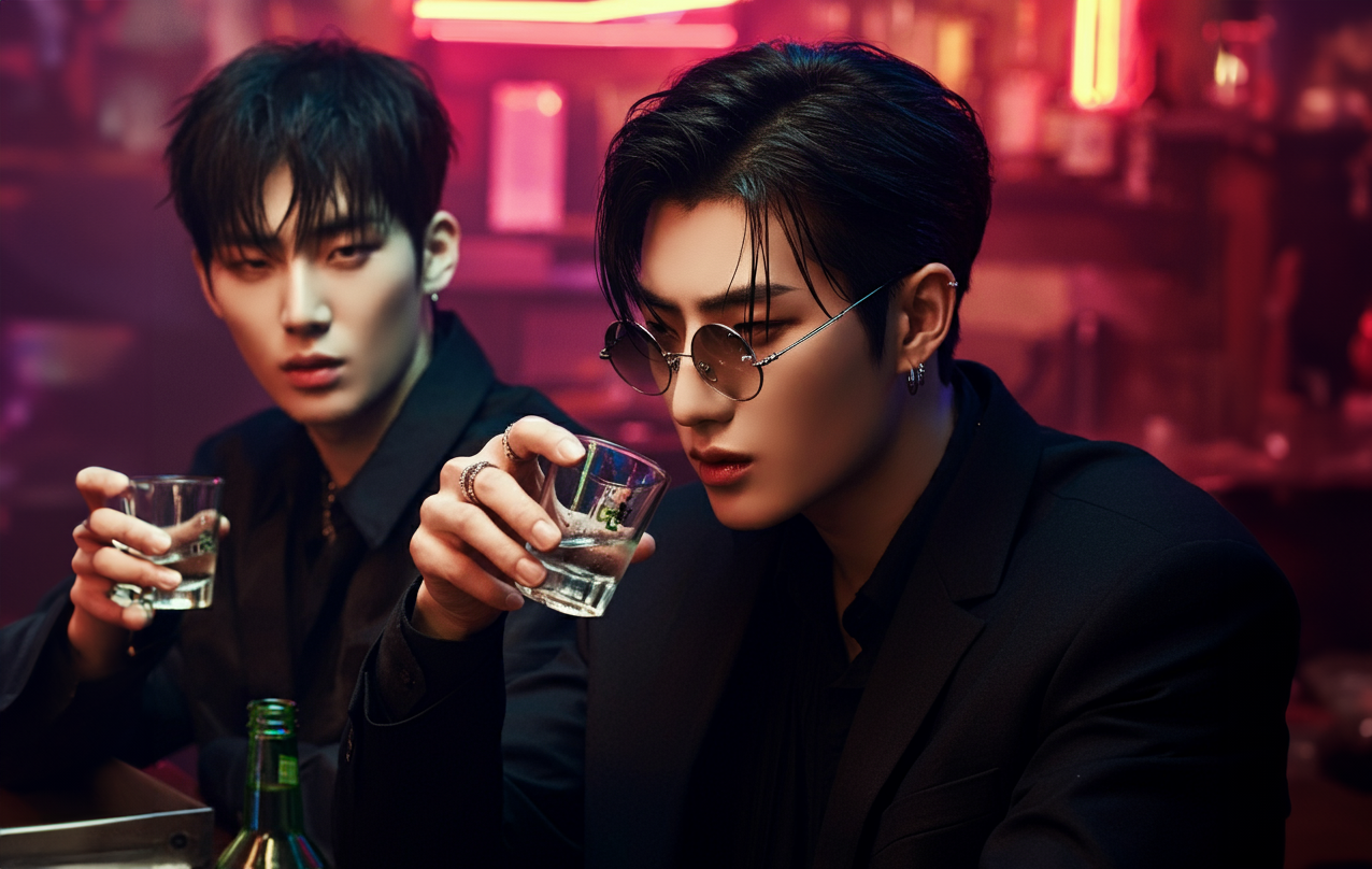 술을 마시는 남성