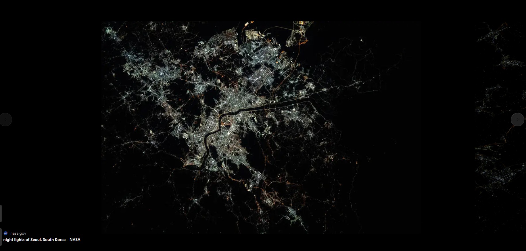 NASA가 촬영한 위성 사진