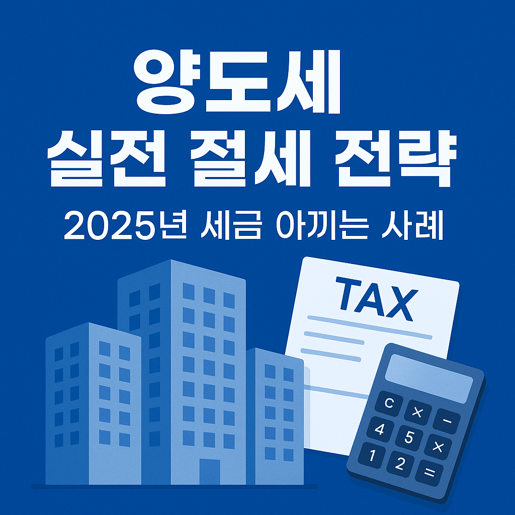 2025 한국 양도세 절세 실전사례 TOP 5｜1억 차익일 때 세금 아끼는 법 총정리