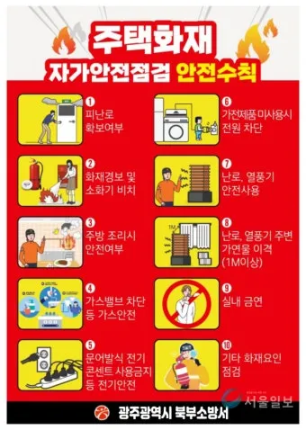 화재 예방 점검 가스밸브 보일러 전열기 소화기 위치 확인_2