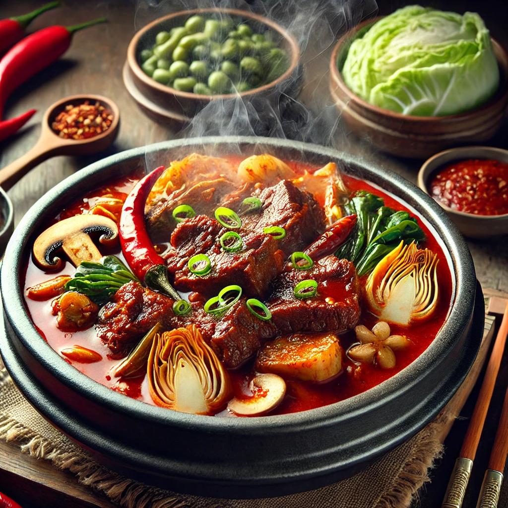 LA갈비 전골 얼큰한 국물 요리