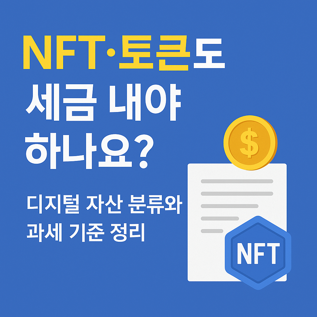 NFT&middot;토큰도 세금 내야 하나요?｜디지털 자산 분류와 과세 기준 정리