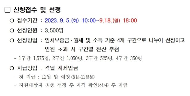 서울시 청년월세지원