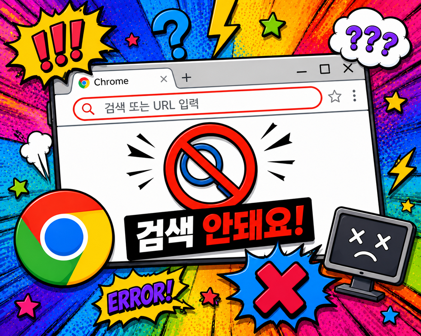 크롬 주소창 검색 안됨 해결방법 총정리 URL입력안됨 주소창먹통