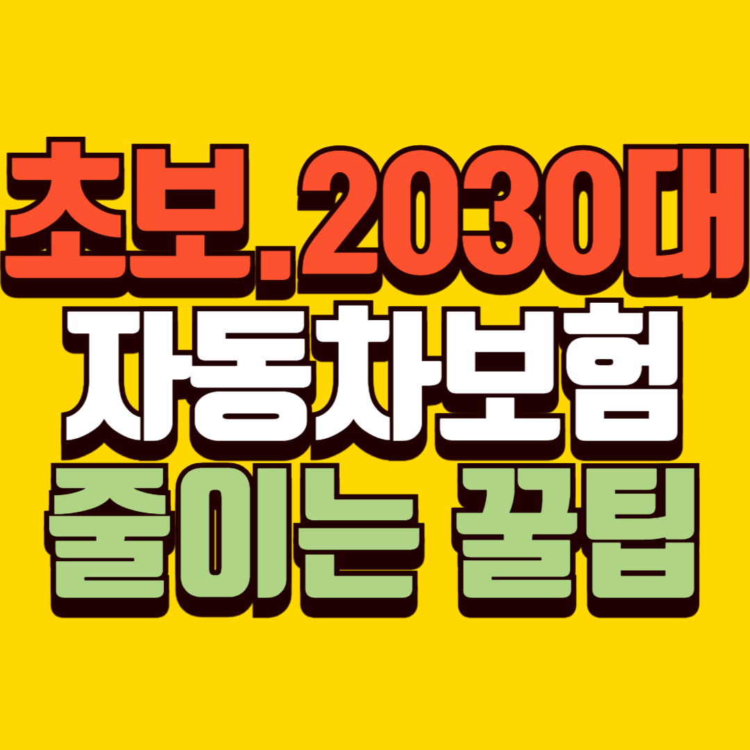 초보운전자 &middot; 20대 &middot; 30대, 자동차 보험료 똑똑하게 줄이는 꿀팁!