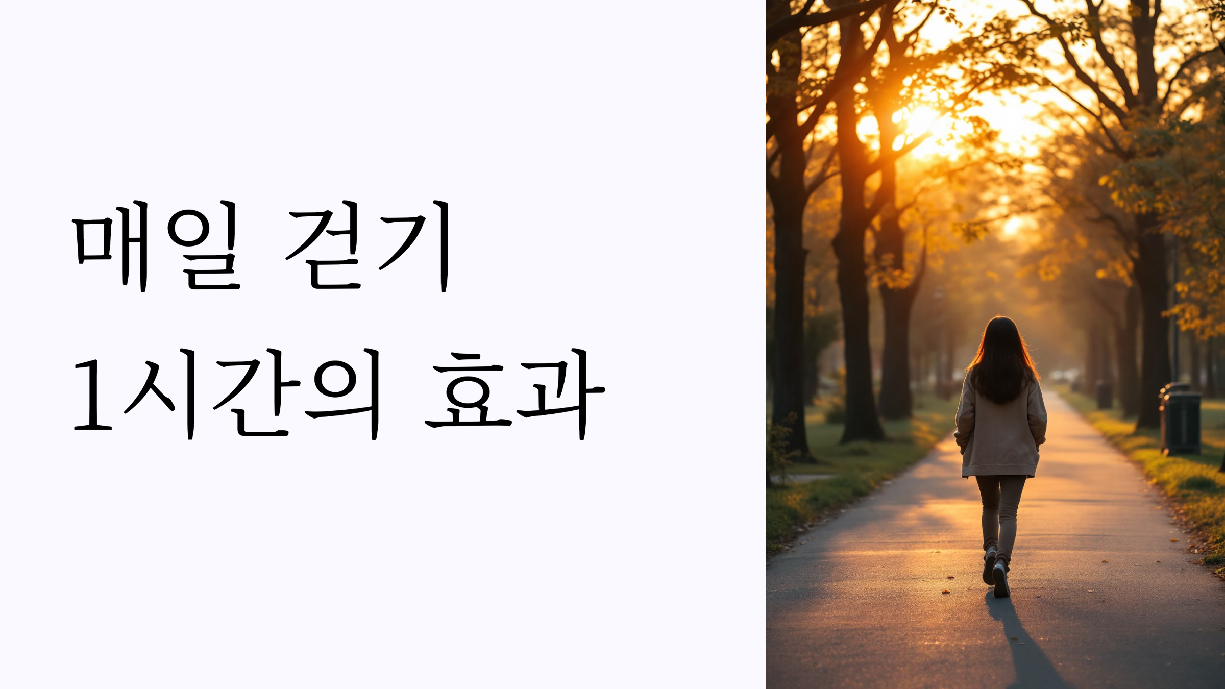 매일 걷기 1시간, 진짜 효과 있었을까?
