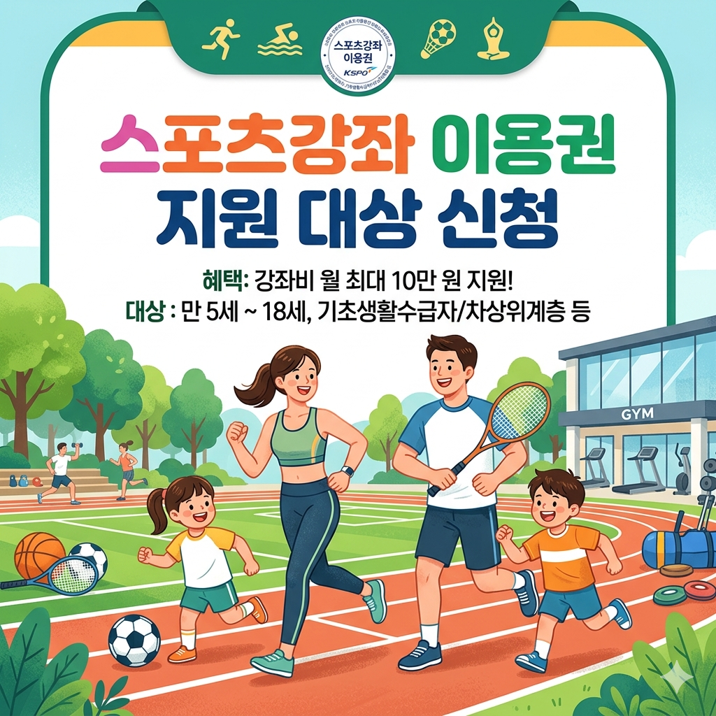 스포츠강좌 이용권 지원 대상 신청