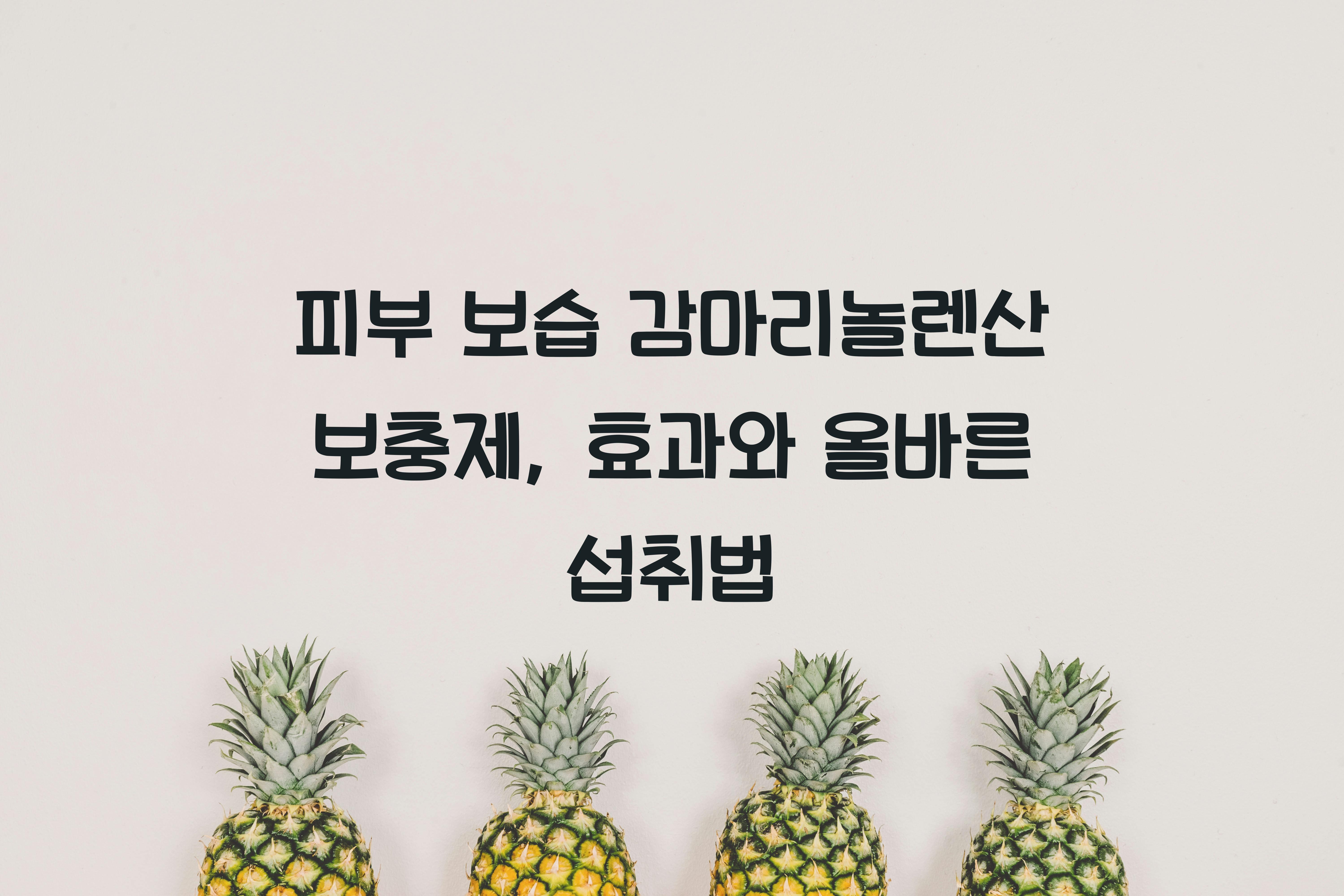 피부 보습 감마리놀렌산 보충제