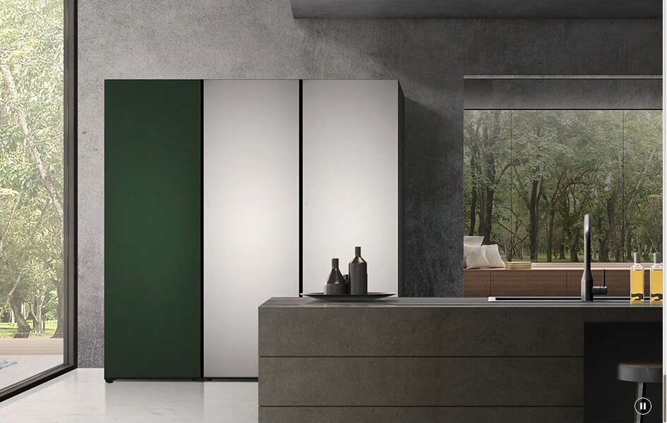 컨버터블 냉장고 3대로 꾸민 주방