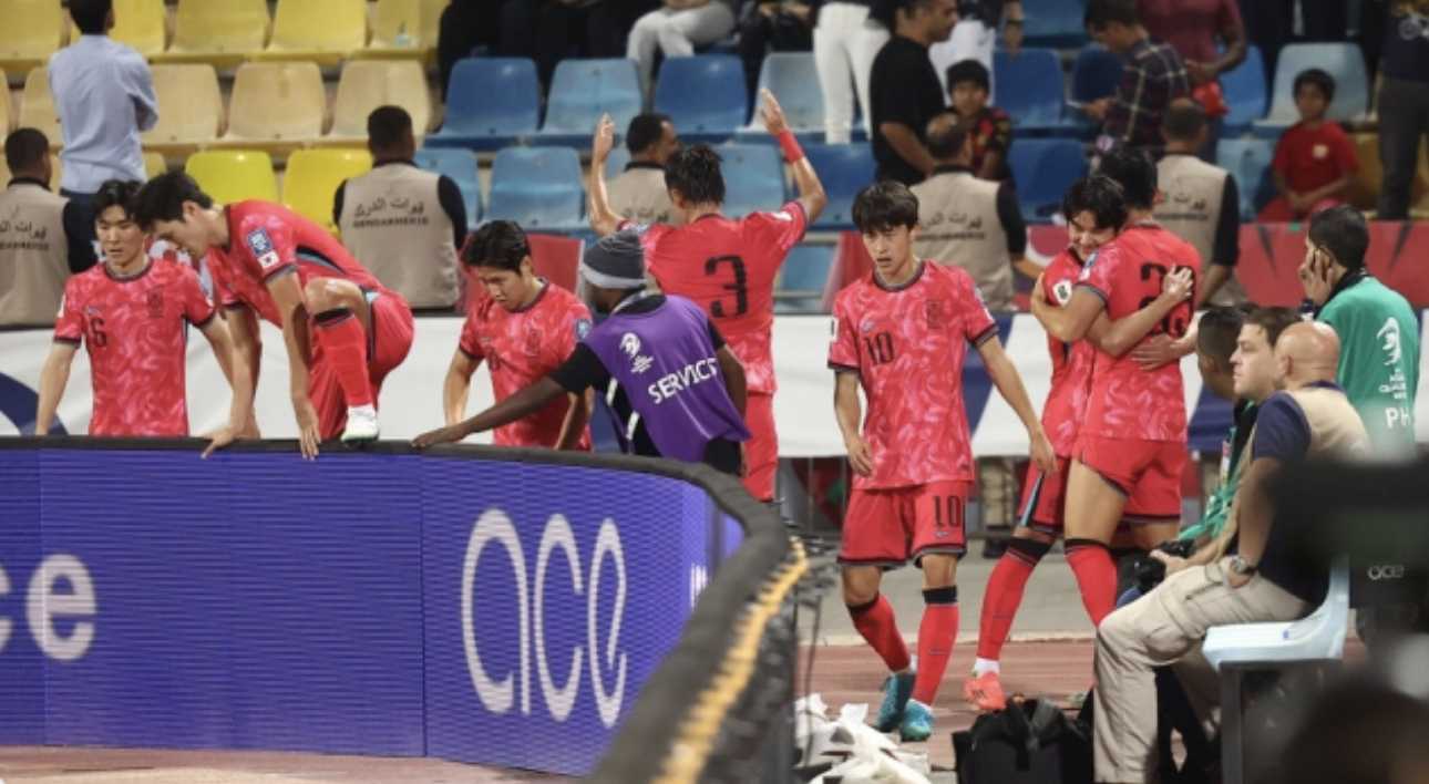 요르단 원정경기에서 2:0 완승을 거둔 한국 대표팀