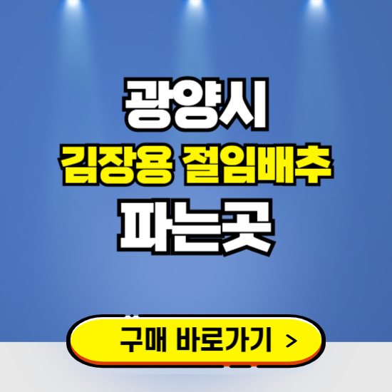 광양시 절임배추 사전예약 구입하는곳 ❘ 김장배추 파는곳 가격보기