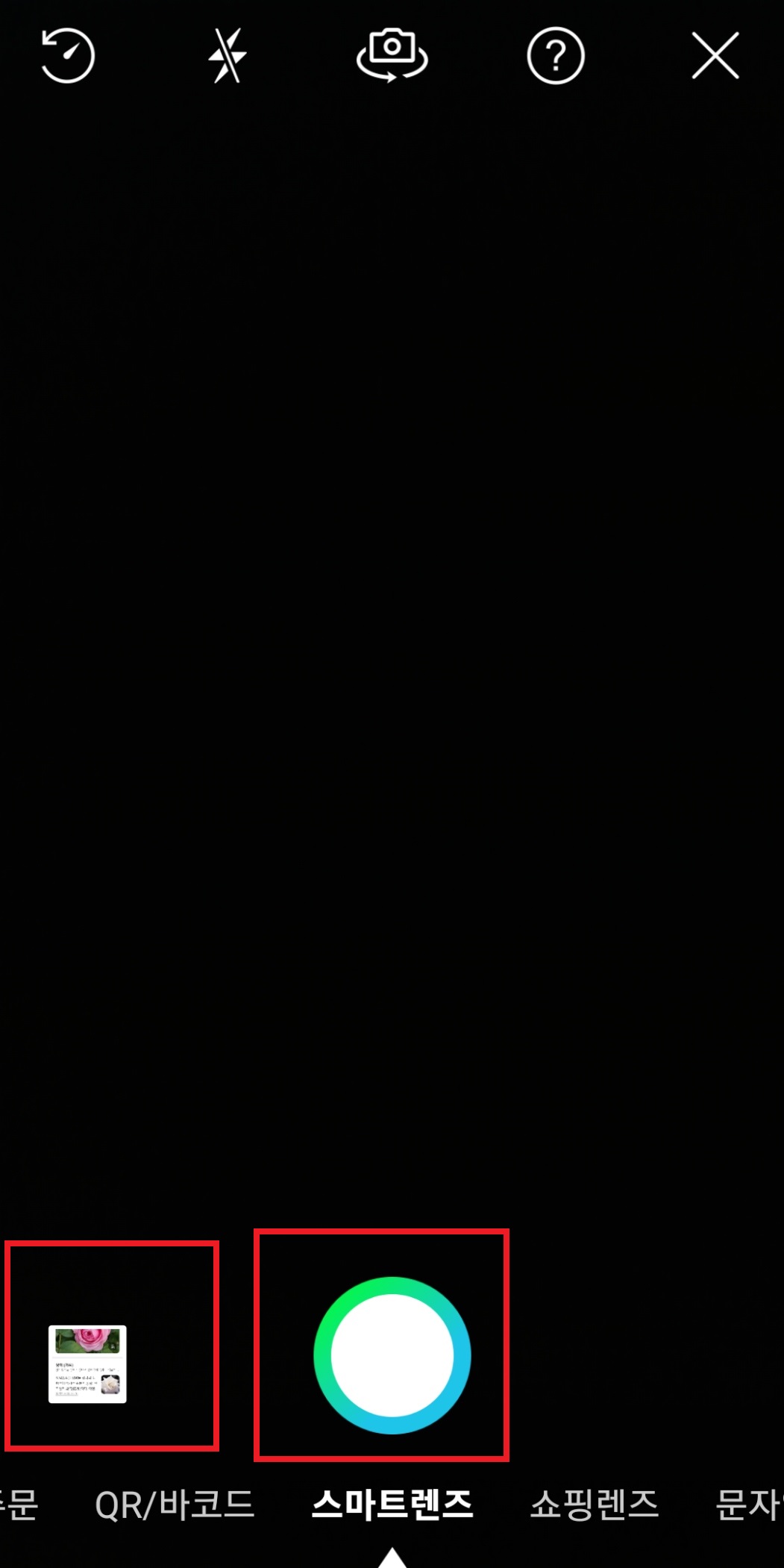 갤러리 사진 찍어서 꽃 이름 검색