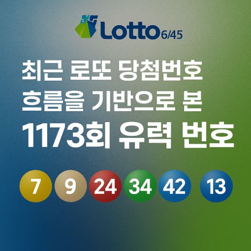 1173회 로또 예상번호 관련 사진