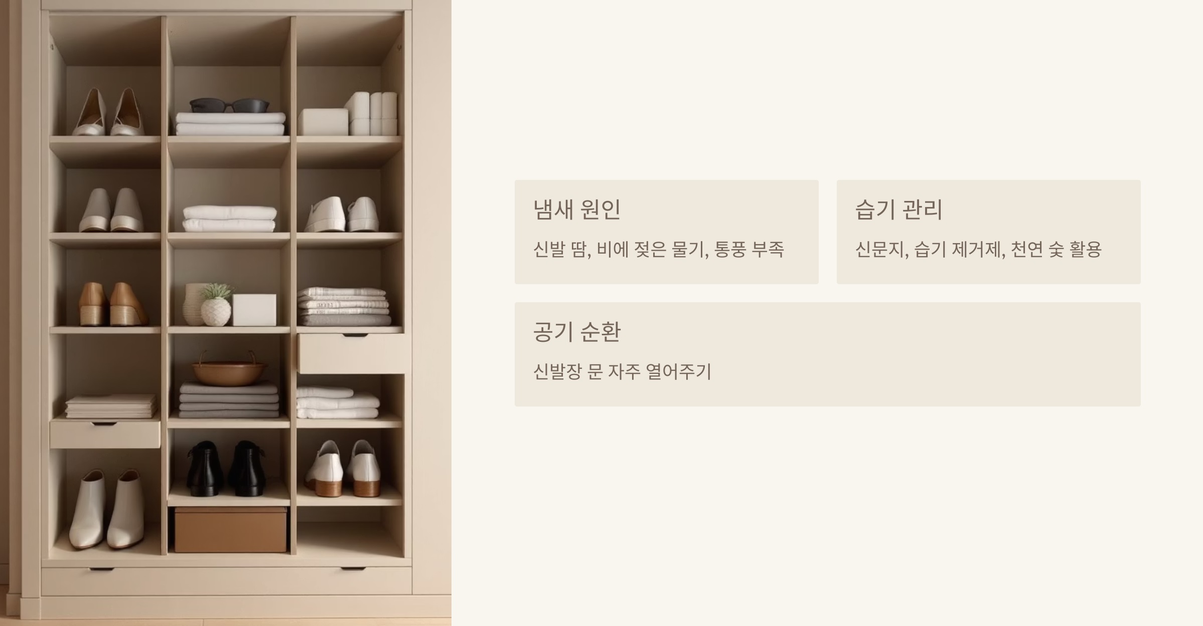 신발장의 악취 원인