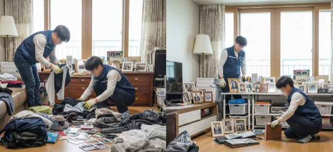 증평 고독사청소 및 정리중