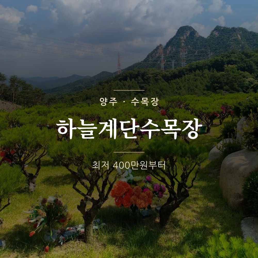 하늘계단수목장 | 양주 수목장&middot;자연장 가격 안내