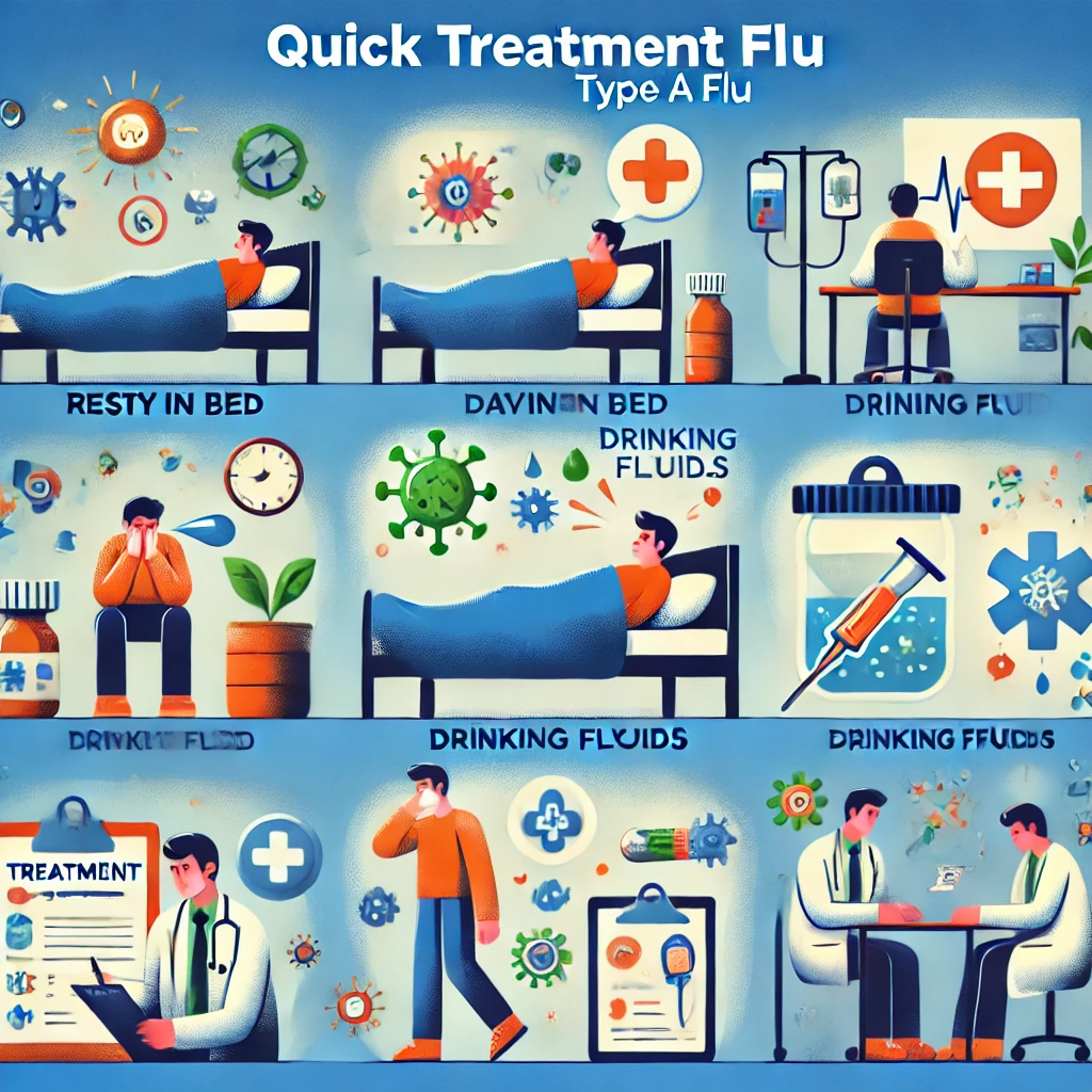 독감 증상과 치료에 관한 이미지