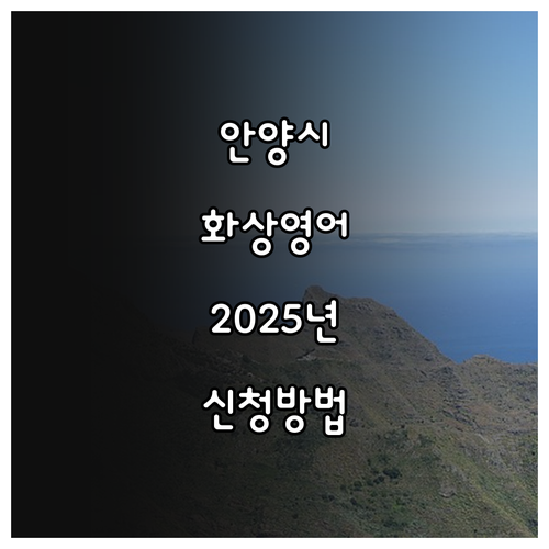 2025 안양시 화상영어 교육 완벽 ..