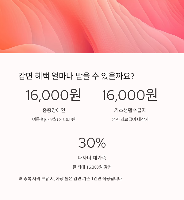 전기요금감면혜택